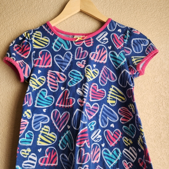 Children's Place blue and pink heart nightgown size L 10/12 - Picture 2 of 9